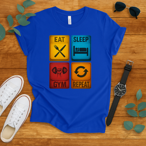 Eat Sleep Gym Repeat t-shirt