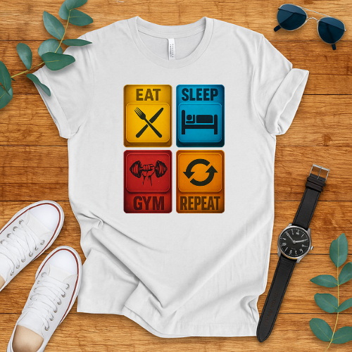 Eat Sleep Gym Repeat t-shirt