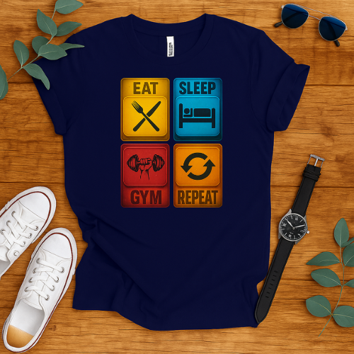 Eat Sleep Gym Repeat t-shirt
