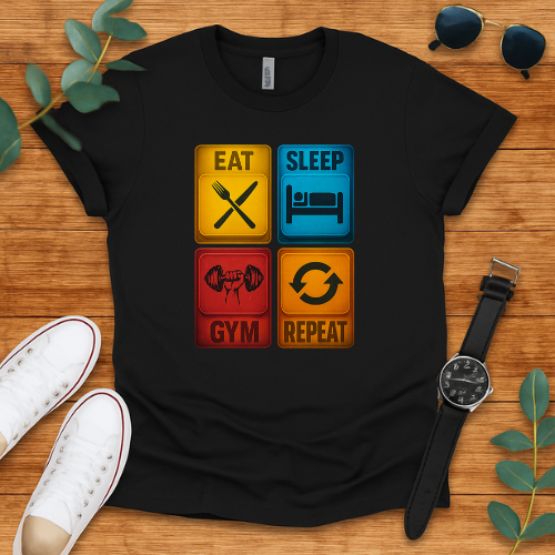 Eat Sleep Gym Repeat t-shirt