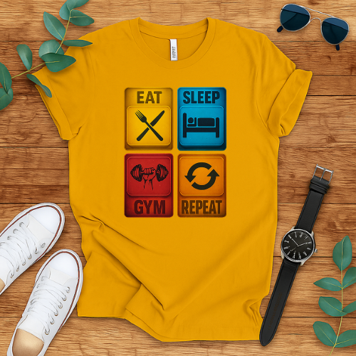 Eat Sleep Gym Repeat t-shirt
